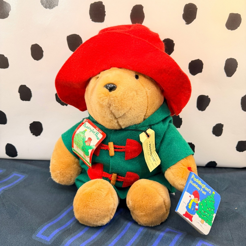 Vintage Sears Paddington Bear 1996 Holiday Edition 12" book Eden Toys